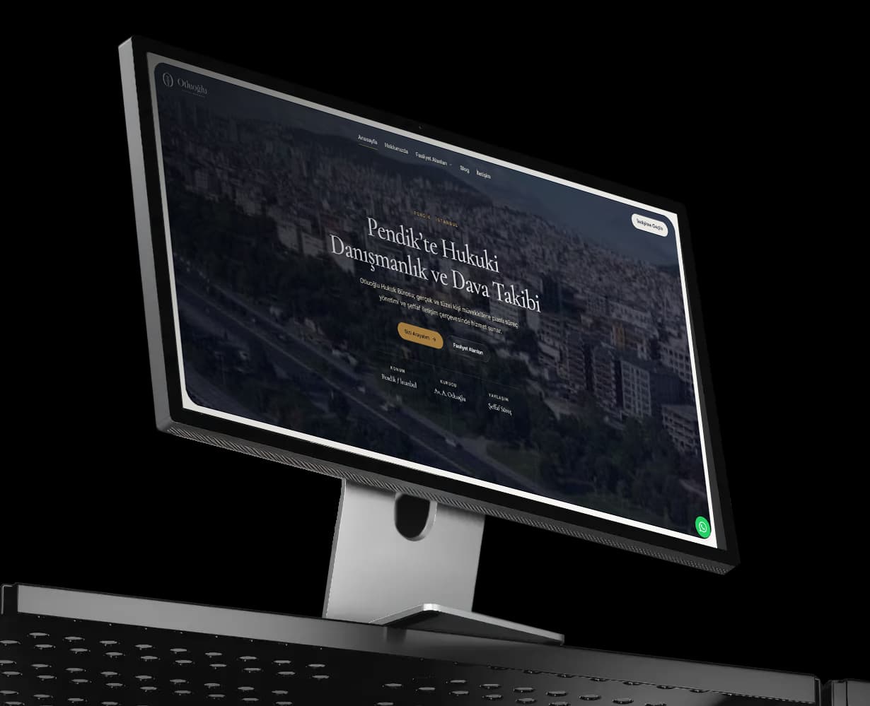 Otluoğlu Hukuk Bürosu web sitesi vitrini